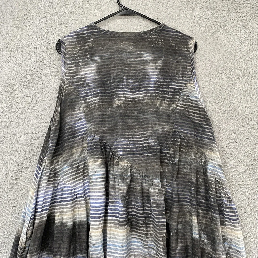 Dress To Kill Midi Dress Womens One Size Tie Dye Stripe Trapeze Lagenlook Boho - Picture 9 of 13